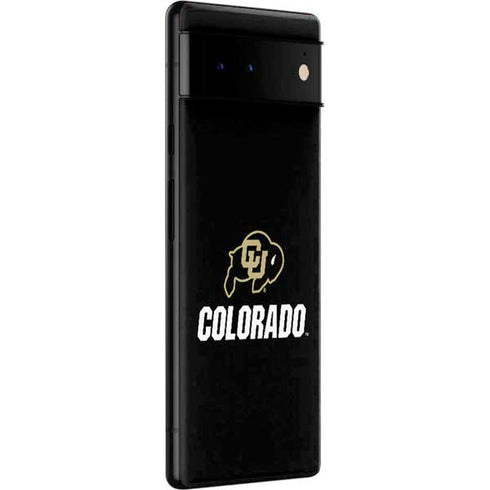 University of Colorado CU Logo on Black Google Pixel 6 Skin